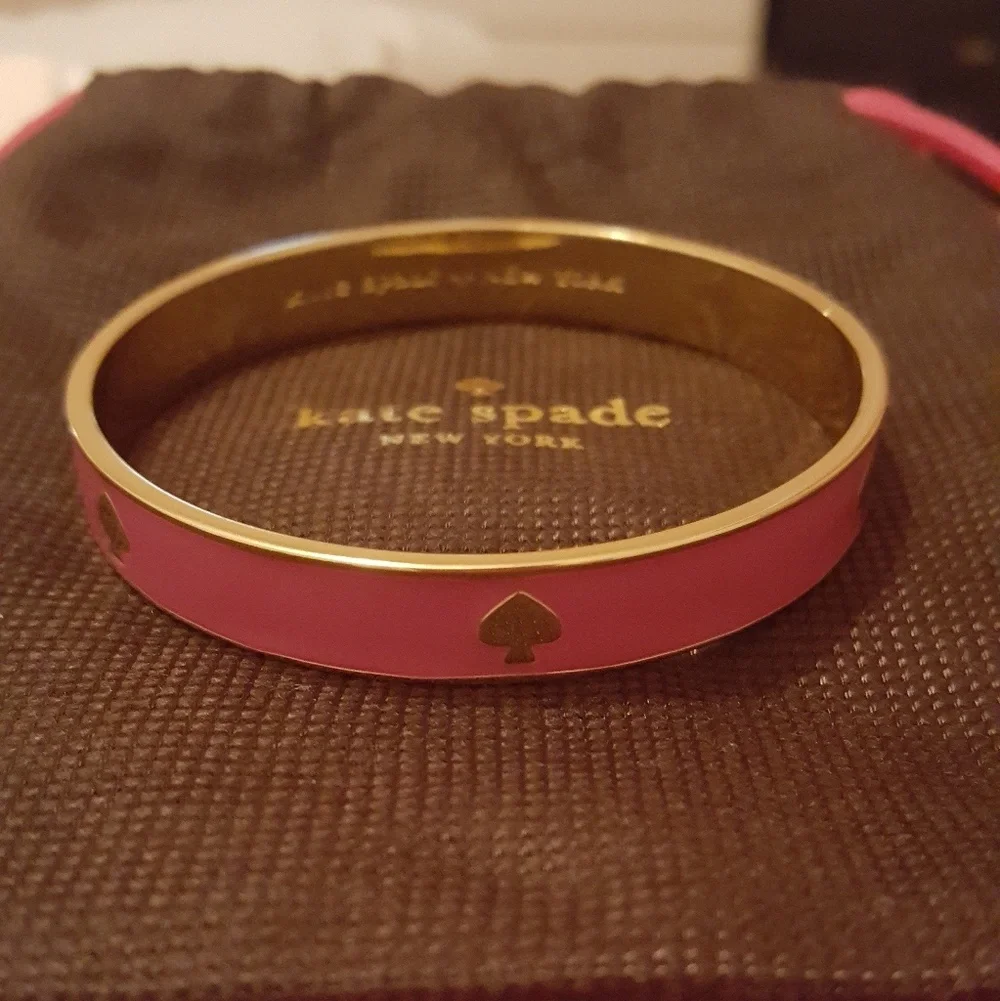 Original Kate Spade pink enamel bangle - Picture 2 of 3